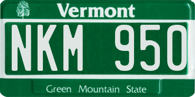 VT license plate NKM950