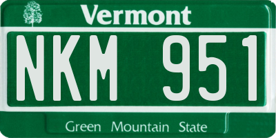 VT license plate NKM951