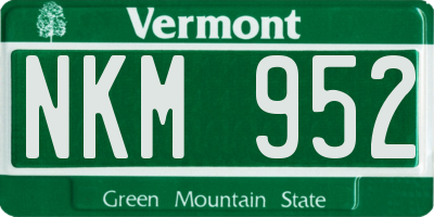 VT license plate NKM952