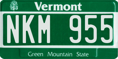 VT license plate NKM955