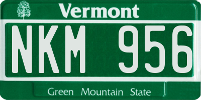 VT license plate NKM956
