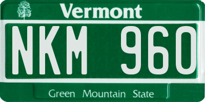 VT license plate NKM960