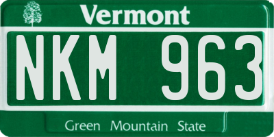 VT license plate NKM963