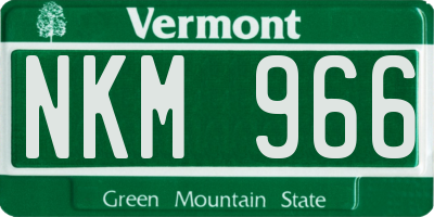 VT license plate NKM966