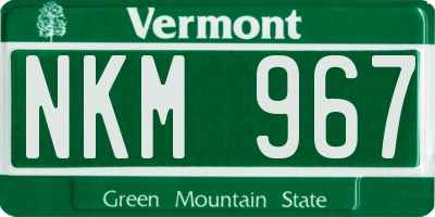 VT license plate NKM967
