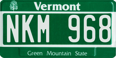 VT license plate NKM968