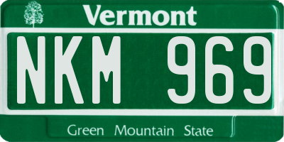 VT license plate NKM969