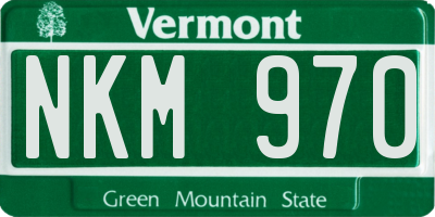 VT license plate NKM970