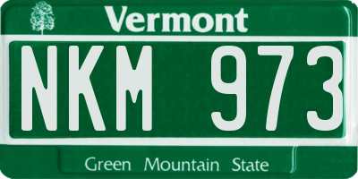 VT license plate NKM973