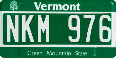 VT license plate NKM976