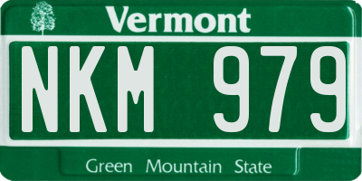 VT license plate NKM979