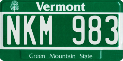 VT license plate NKM983
