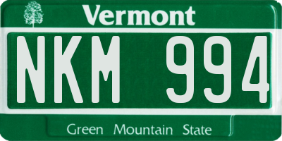 VT license plate NKM994