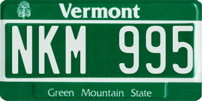 VT license plate NKM995