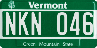 VT license plate NKN046