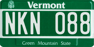 VT license plate NKN088