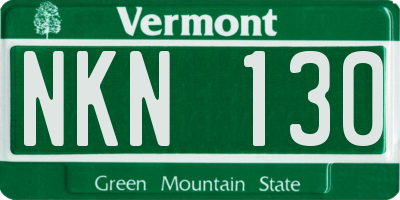 VT license plate NKN130