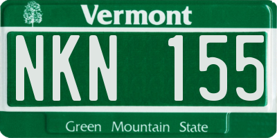 VT license plate NKN155