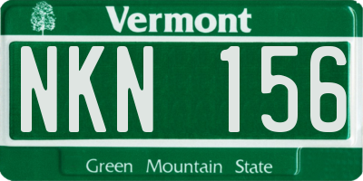 VT license plate NKN156