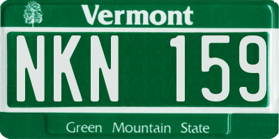 VT license plate NKN159