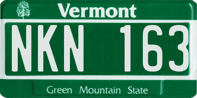 VT license plate NKN163