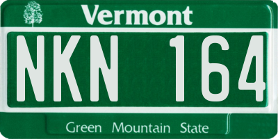 VT license plate NKN164