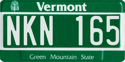 VT license plate NKN165