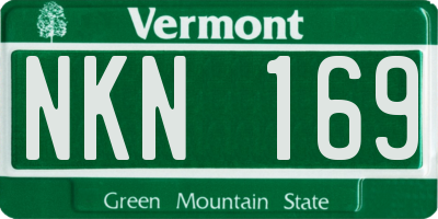 VT license plate NKN169