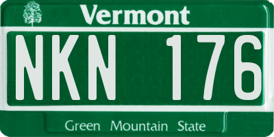 VT license plate NKN176
