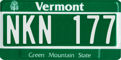 VT license plate NKN177