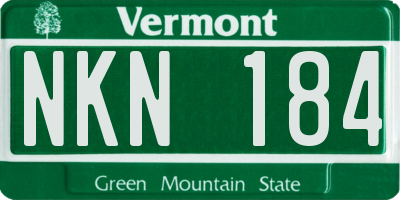 VT license plate NKN184