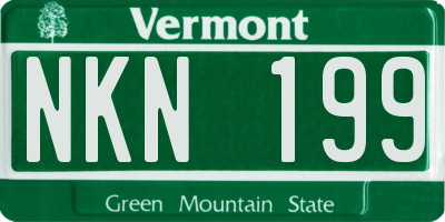 VT license plate NKN199