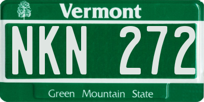 VT license plate NKN272