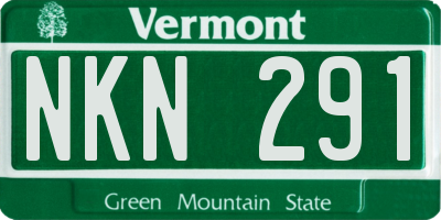 VT license plate NKN291