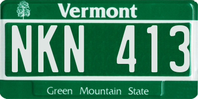 VT license plate NKN413