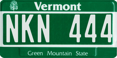 VT license plate NKN444
