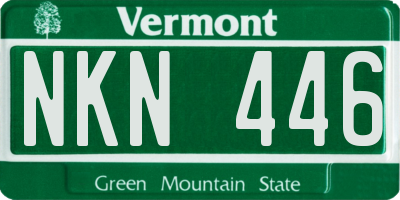 VT license plate NKN446