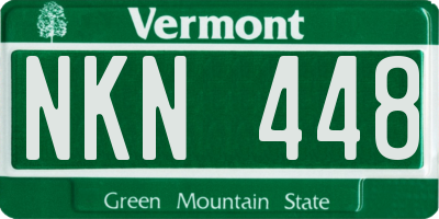 VT license plate NKN448