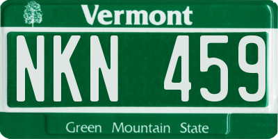 VT license plate NKN459