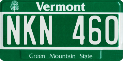 VT license plate NKN460