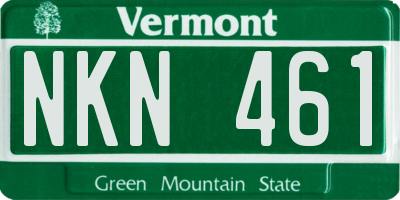 VT license plate NKN461