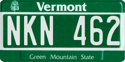 VT license plate NKN462