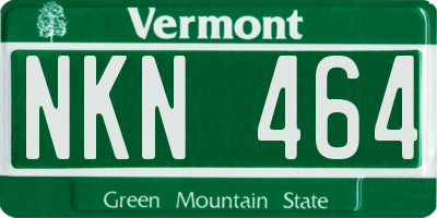 VT license plate NKN464