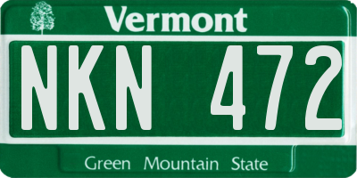 VT license plate NKN472