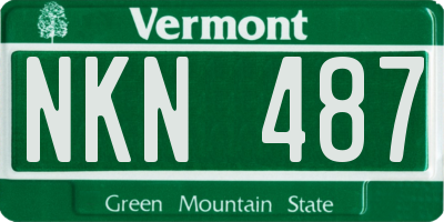 VT license plate NKN487