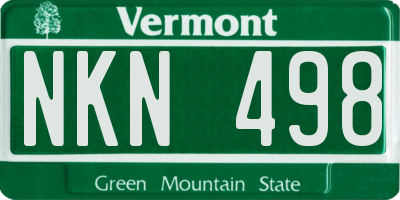 VT license plate NKN498