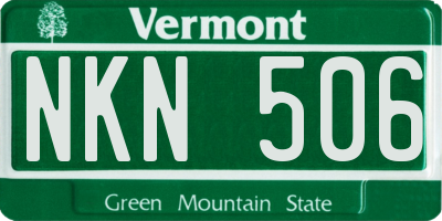 VT license plate NKN506