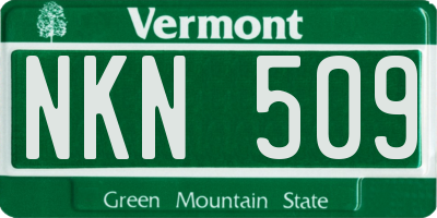VT license plate NKN509