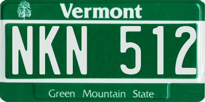 VT license plate NKN512