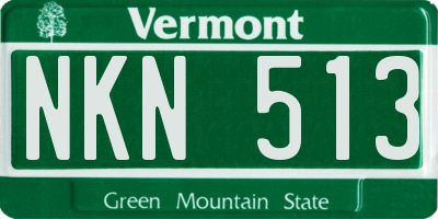 VT license plate NKN513